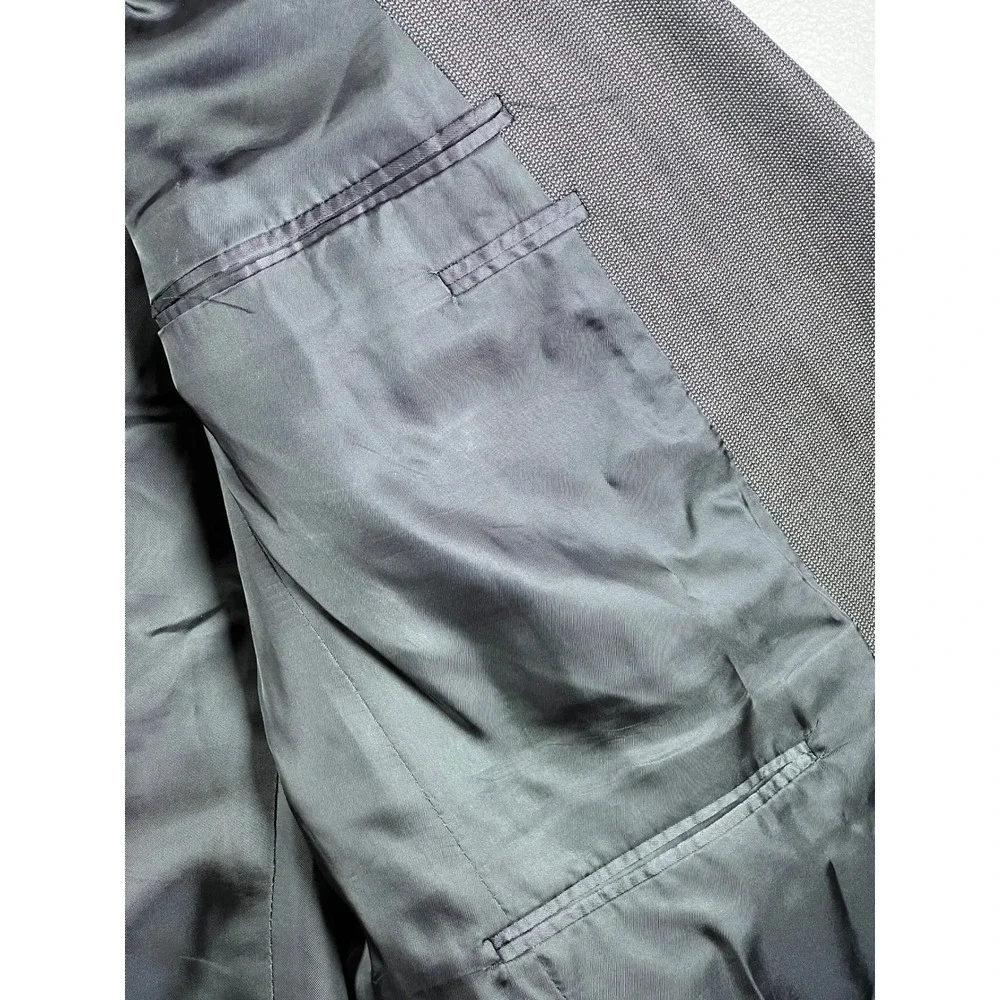 Hart Schaffner Marx Mens 42R Grey Wool Suit Jacket‎ Blazer Formal Business
